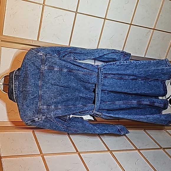 Women New Blue Jean a.n.a Dress with belt in a Size Large - Picture 3 of 5